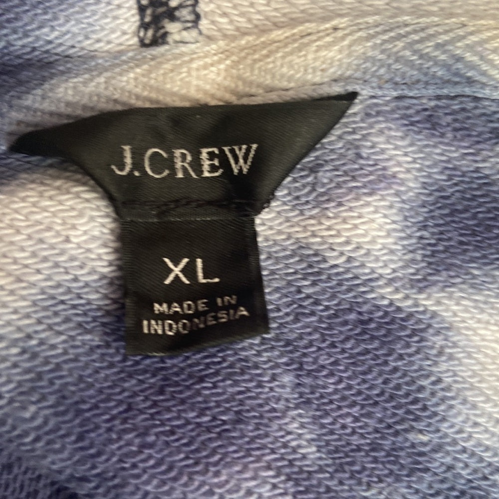 WOMEN’S J Crew sweatshirt. Blue and white. Size XL