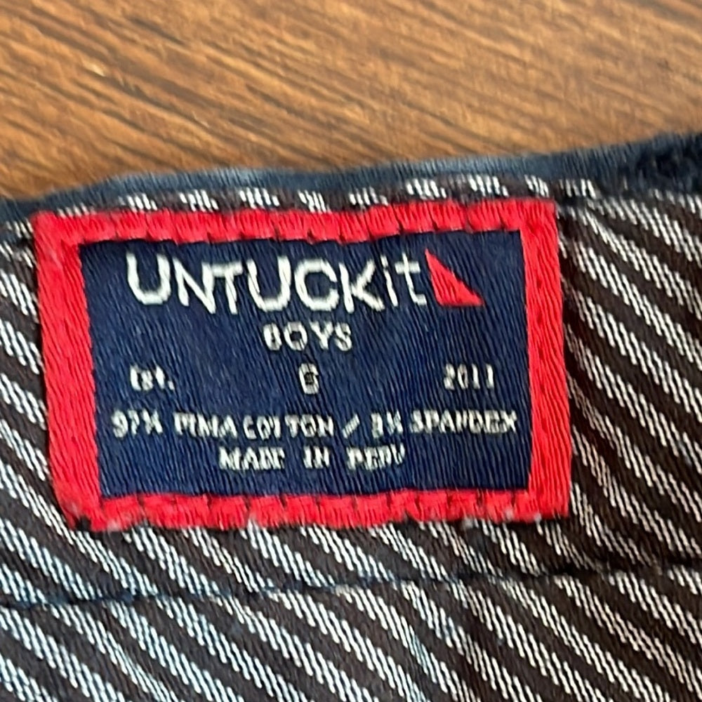 Untuckit Boys Blue Chino Shorts Size 6