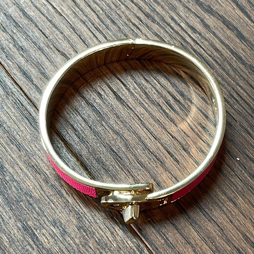 COACH Women’s Pink and Gold Bengal Bracelet