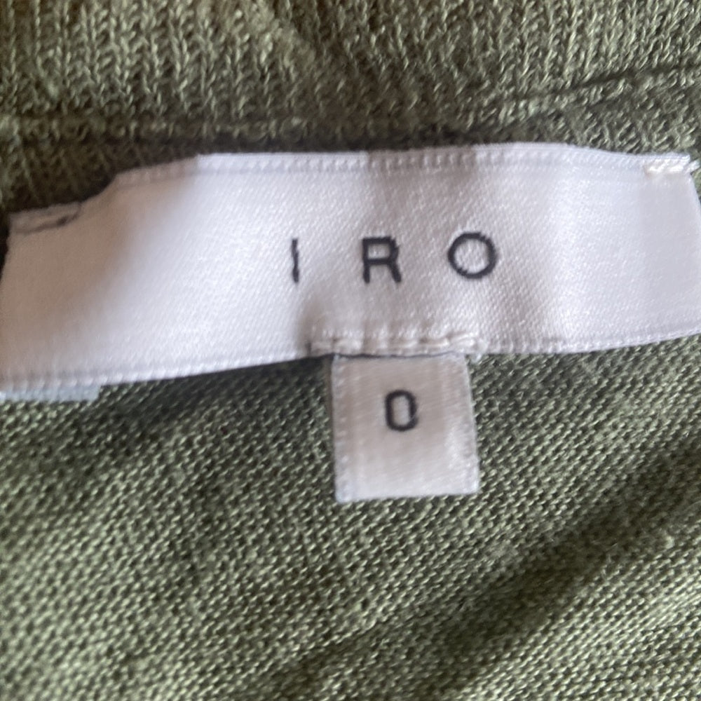 Women’s IRO shirt. Green. Size 0
