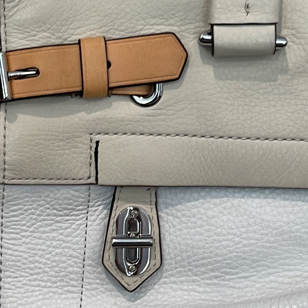 Reed Krakoff White and Beige Shoulder Bag