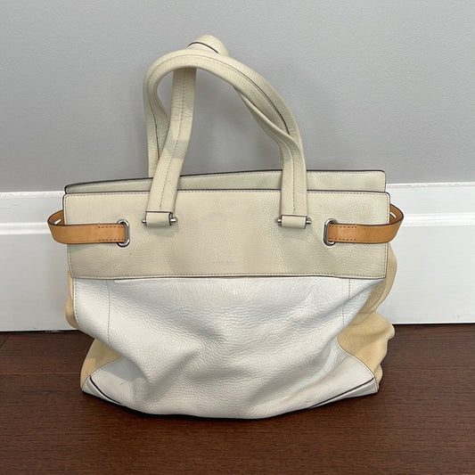 Reed Krakoff White and Beige Shoulder Bag