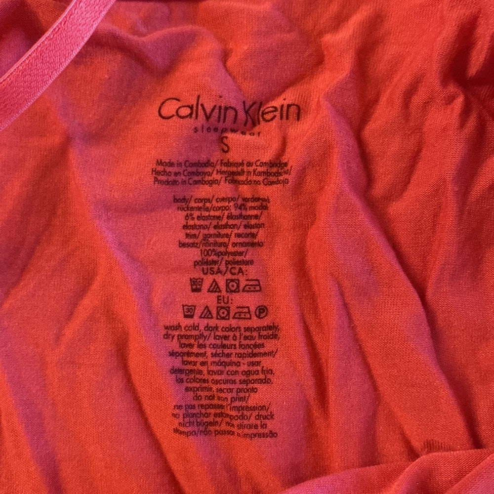 Calvin Klein Women’s Small Pink Sleepwear Top