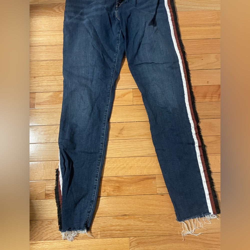 Frame Denim Blue Jeans With Leg Stripe Size 30