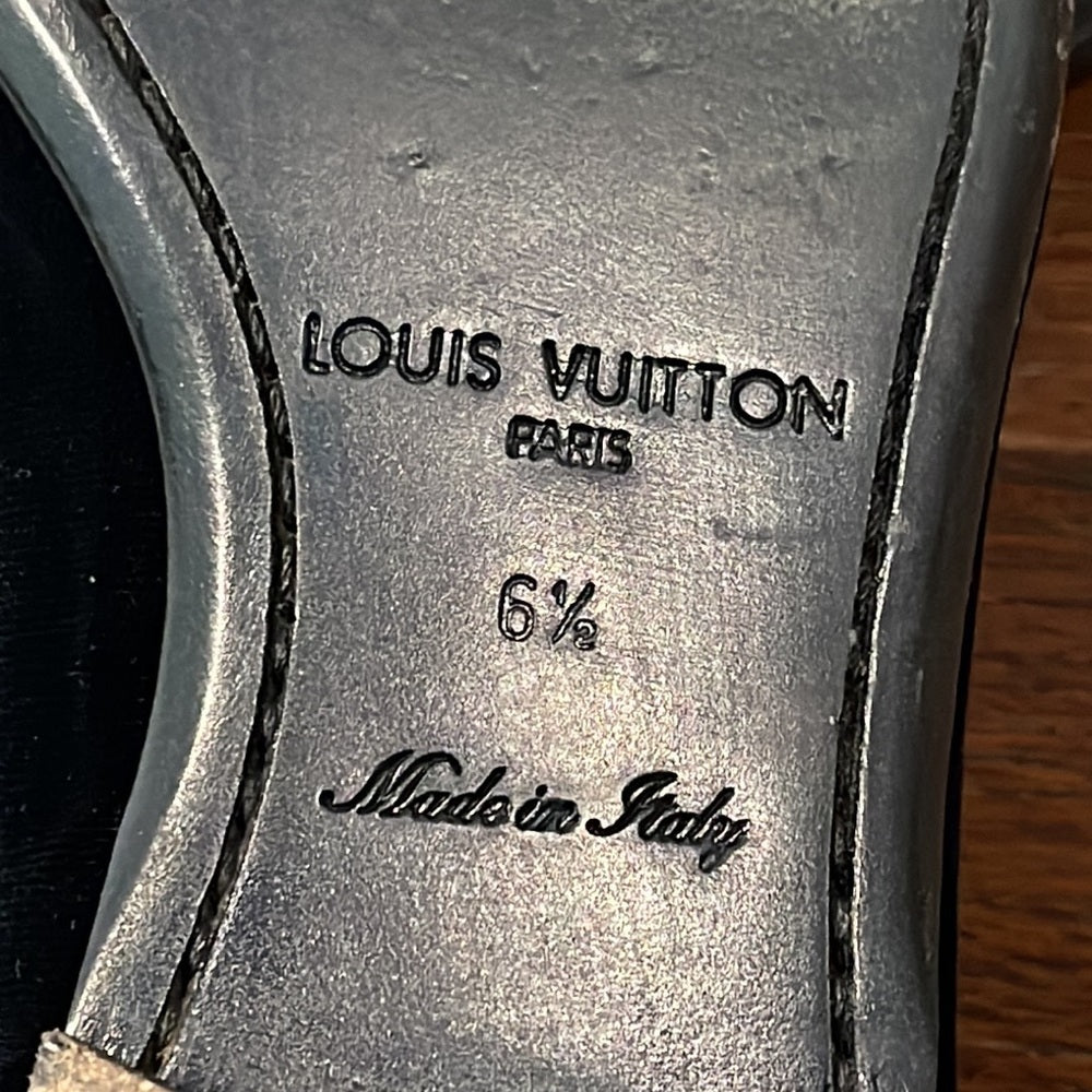Louis Vuitton Men’s Navy Velvet Dress Shoes Size 6.5