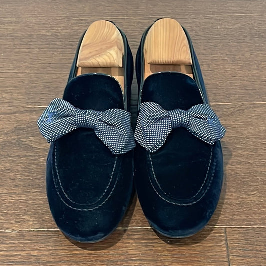 Louis Vuitton Men’s Navy Velvet Dress Shoes Size 6.5