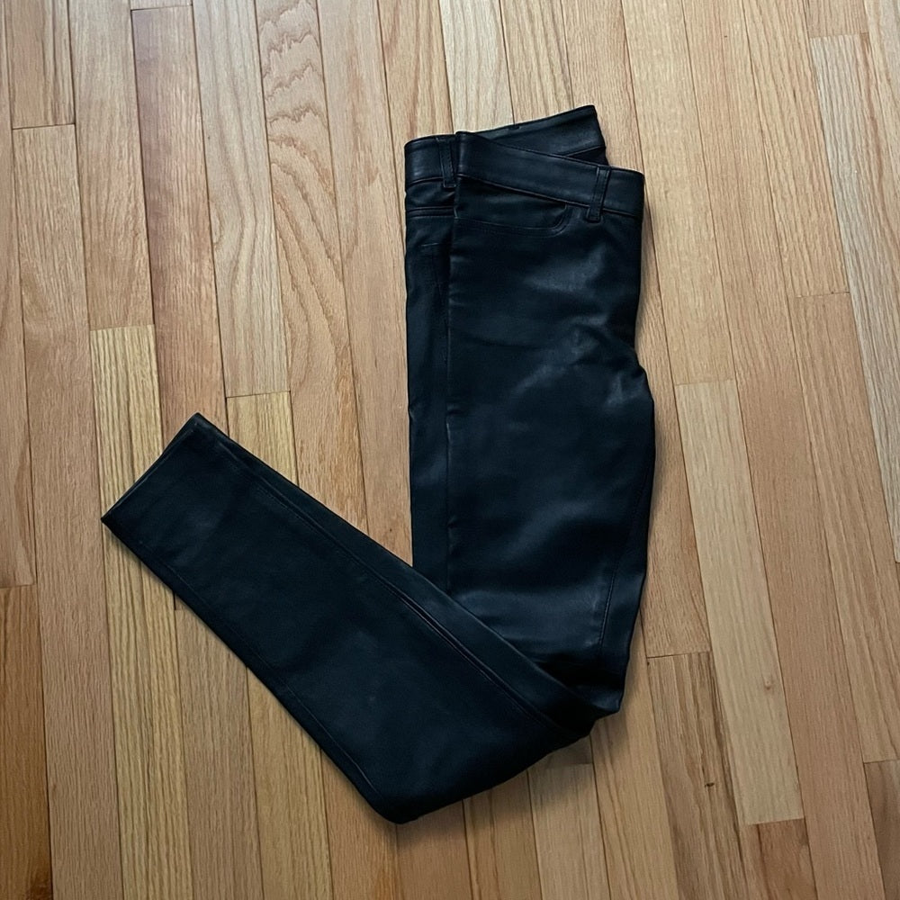 H&M Black Leather Pants Size 4