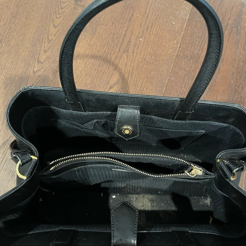 Fendi 2Jours Black Leather Bag