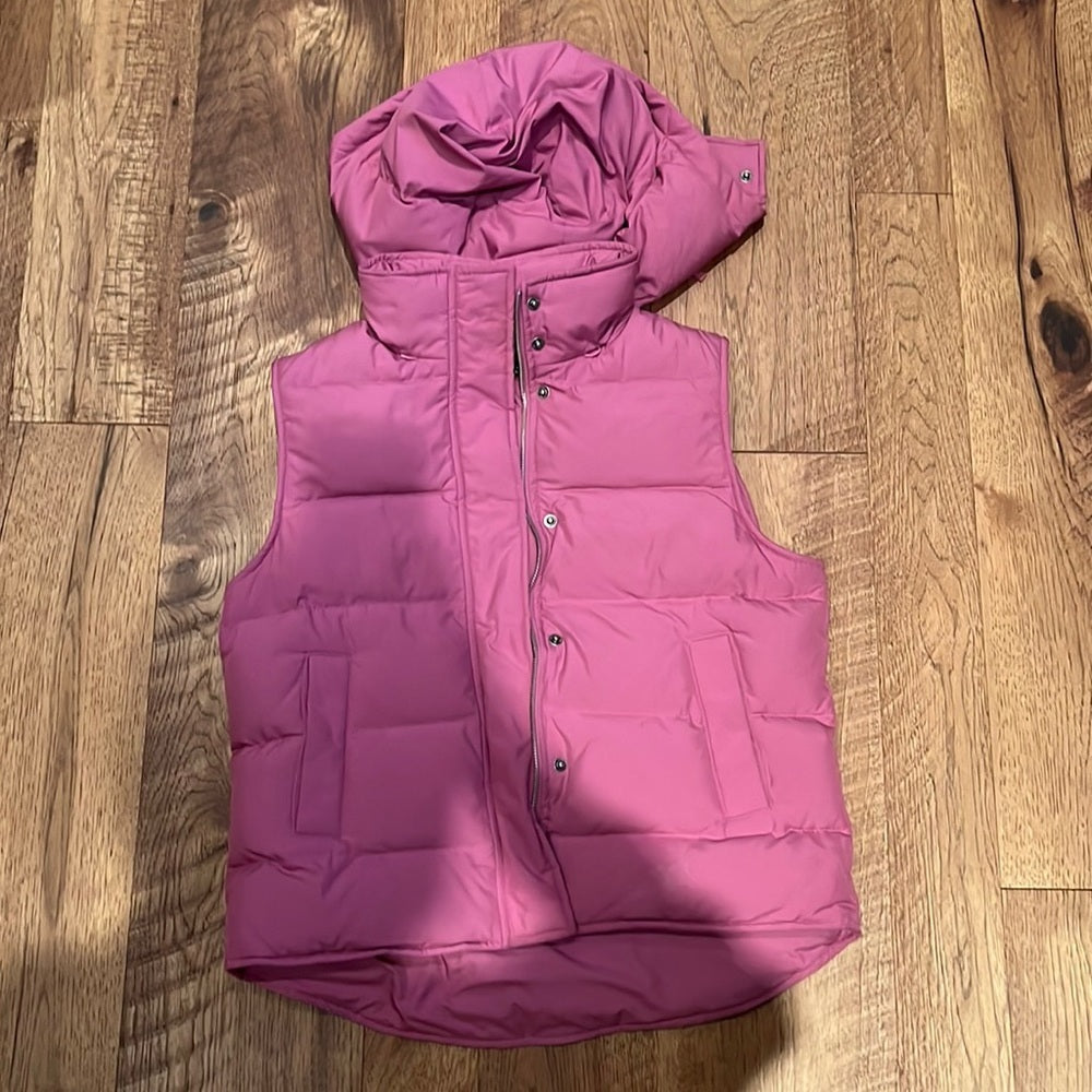 Theory Women’s Pink Puffer Vest Size M