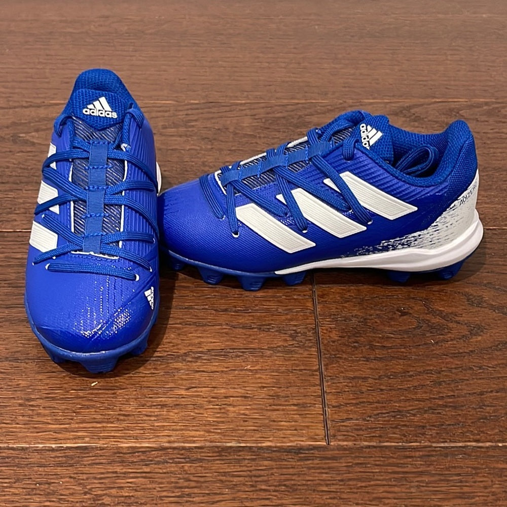 Adidas Boys Blue Afterburner 8 Cleats Size 13