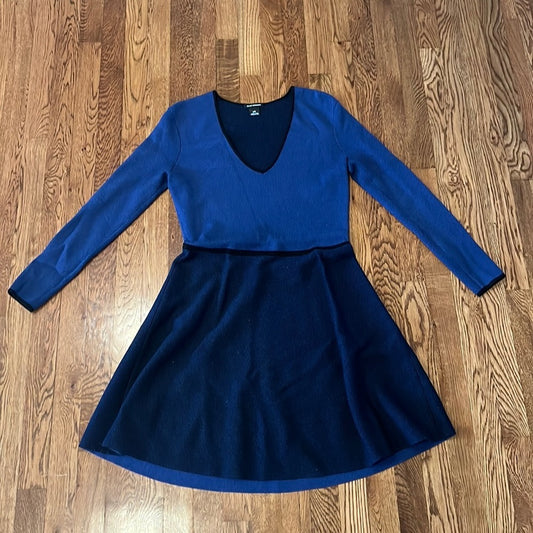 Club Monaco Woman’s Blue Long Sleeve Dress Size Large