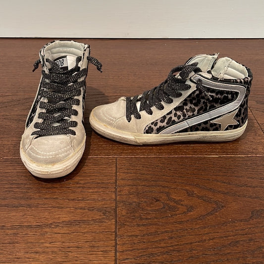 Golden Goose Women’s Grey Leopard High Tops Size 36/6