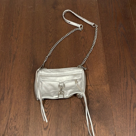 Rebecca Minkoff Silver Mini MAC Crossbody Bag