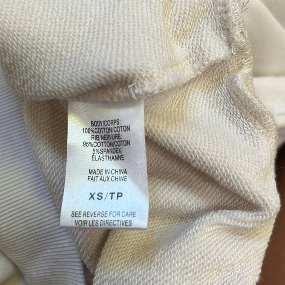 Cami NYC Women’s Cream Sweatshirt With Ruffled Sleeves Size XS