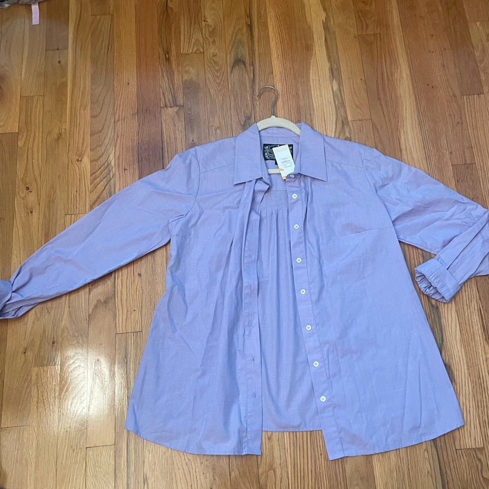 NWT Veronique Maternity Blue Button Down Size 12