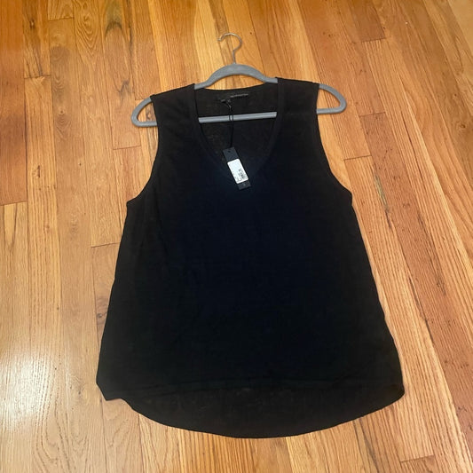 NWT 360Sweater Black V-neck Tank Top Size Medium