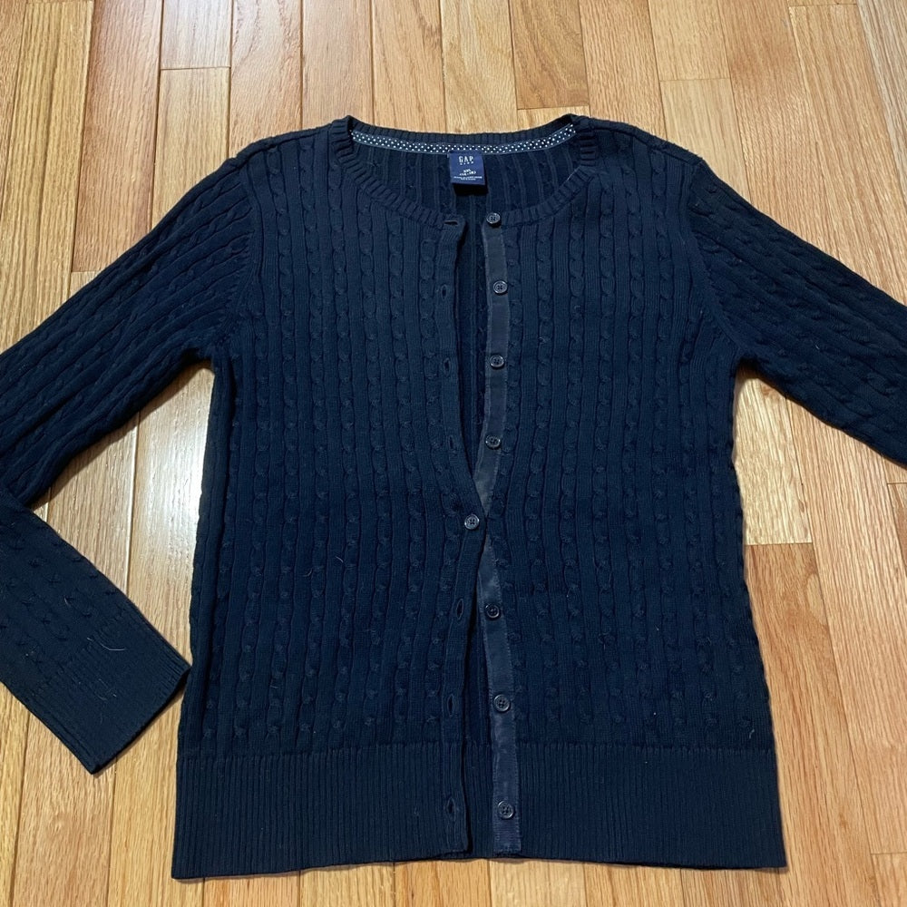 Gap Kids Black Button Down Sweater Size XXL