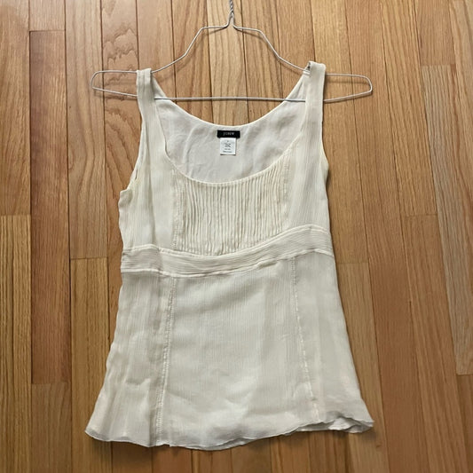 J. Crew White Tank Top Size 2