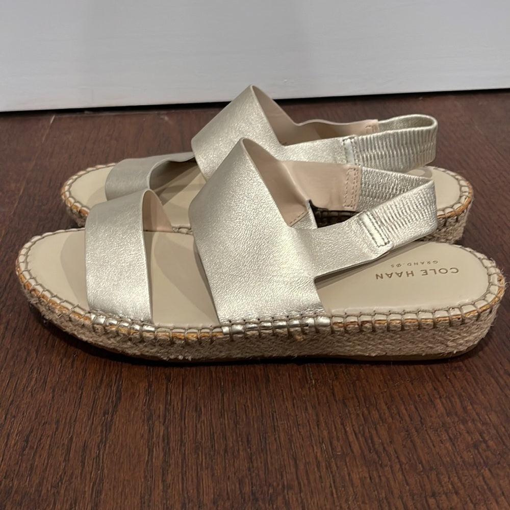 COLE Haan Women’s Silver Sandals Size 8.5