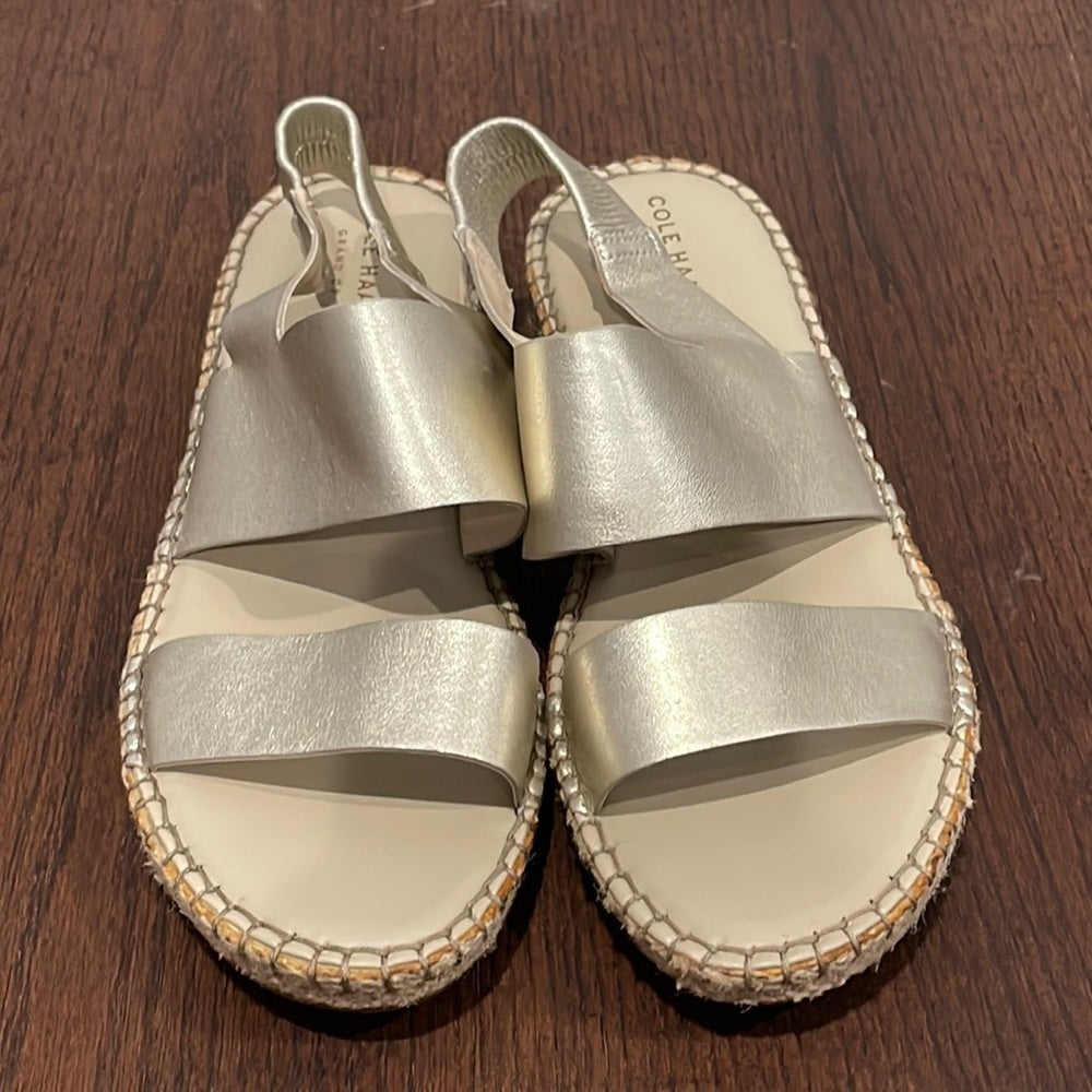 COLE Haan Women’s Silver Sandals Size 8.5