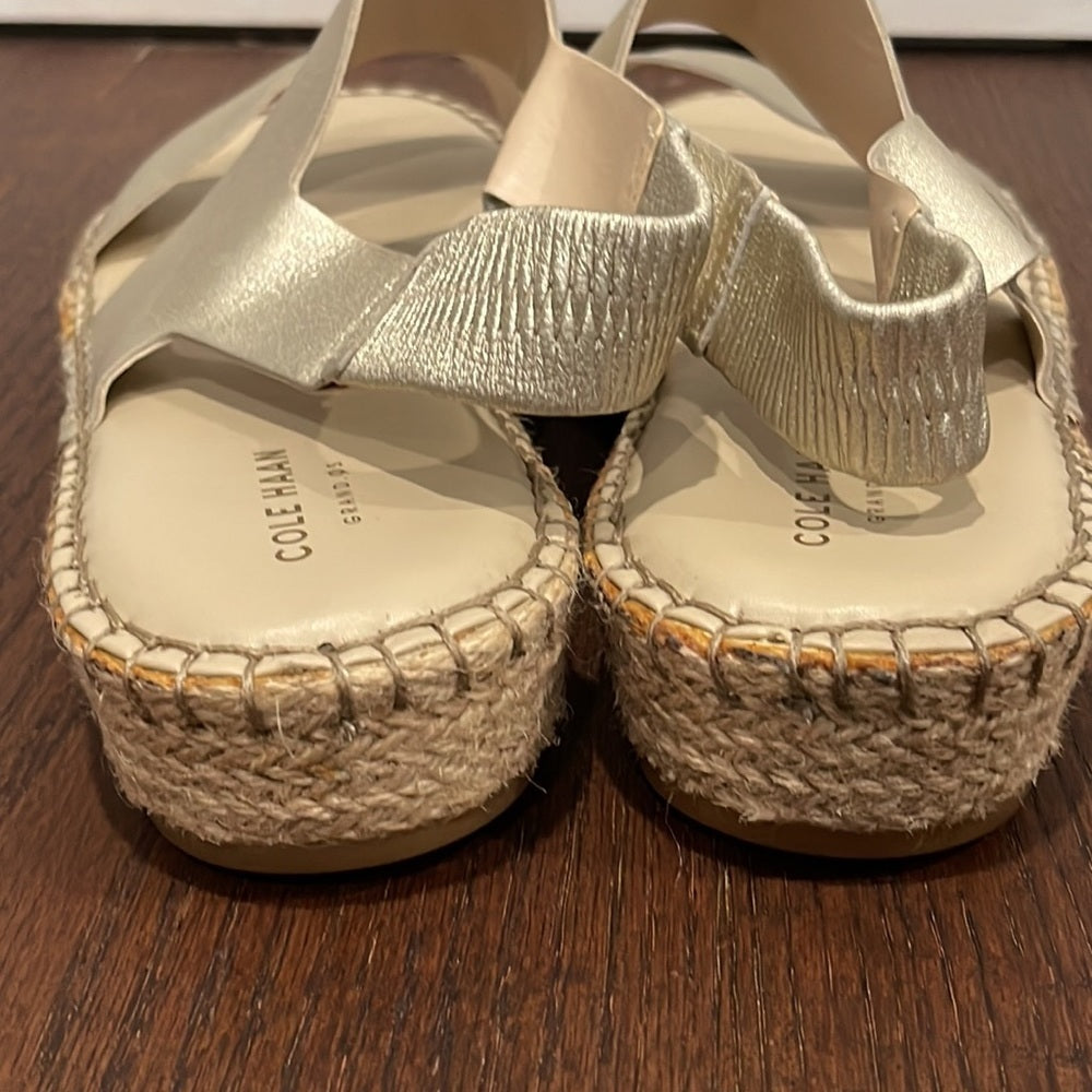 COLE Haan Women’s Silver Sandals Size 8.5