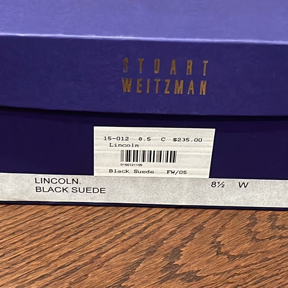 STUART Weitzman Black Suede Women’s Flats Size 8.5 Wide