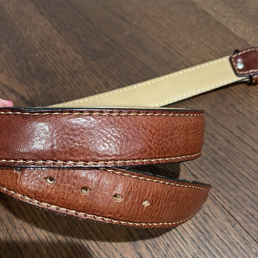 Dania for Andrew’s Brown Women’s Belt with Silver Buckle