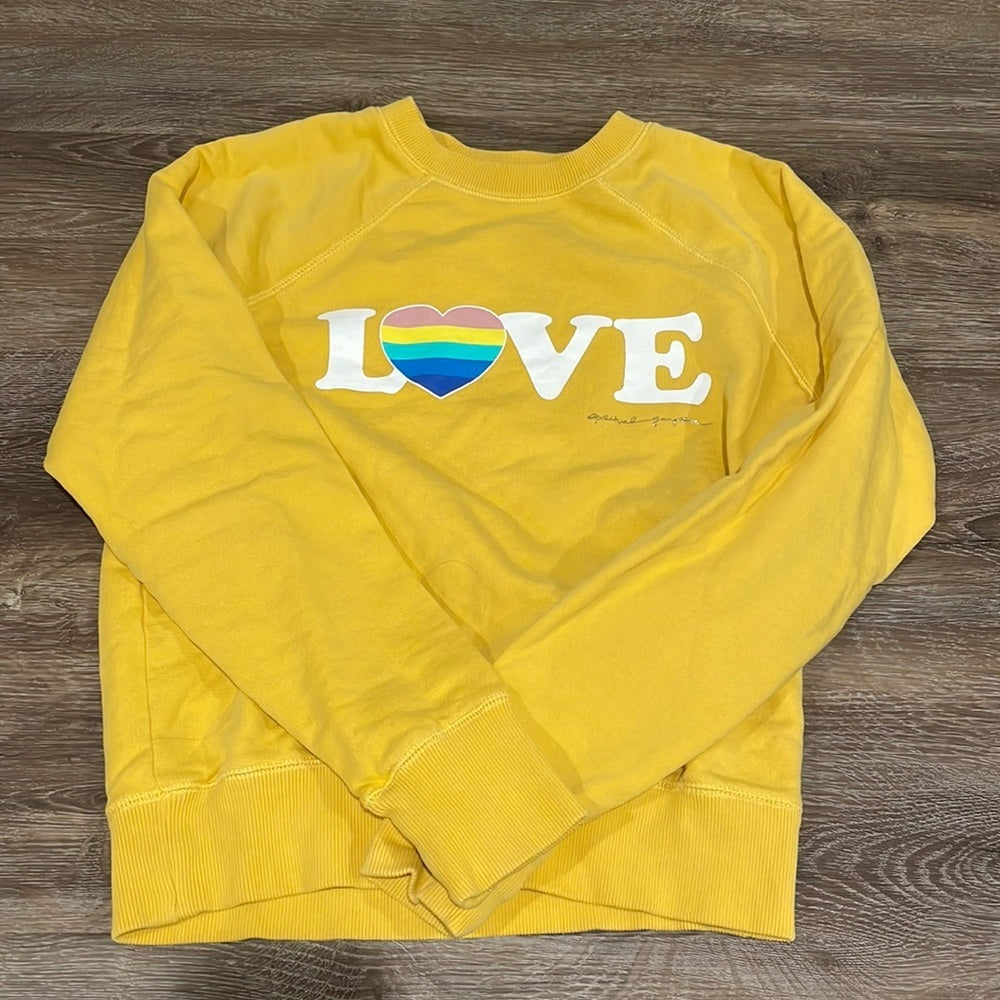 Spiritual Gangster Women’s Yellow Love Crewneck - XS