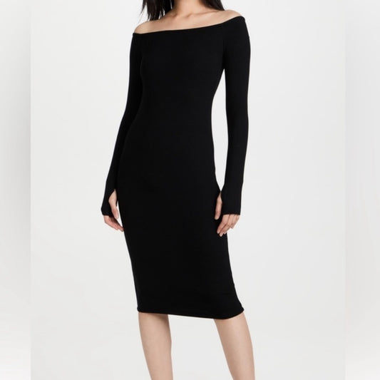 L’AGENCE Women’s Black Long Sleeve Dress Size S