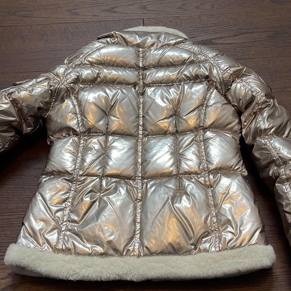 SAM Girls Gold and Shearling Winter Puffer Jacket Size 10