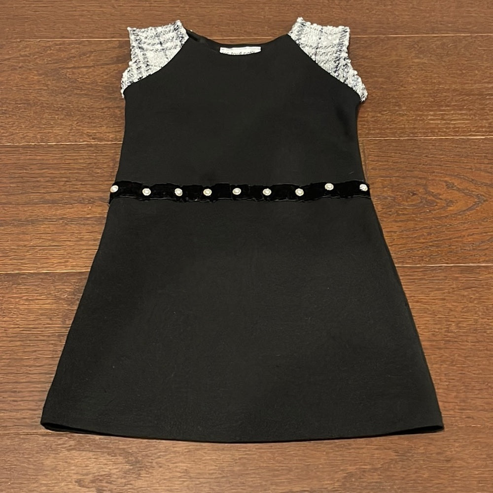 Les Tout Petitis Girls Black Dress Size 6