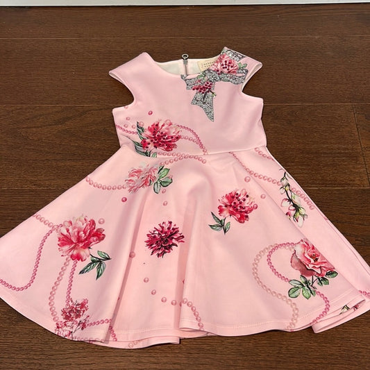 HANNAH Banana Girls Pink Floral Dress Size 6