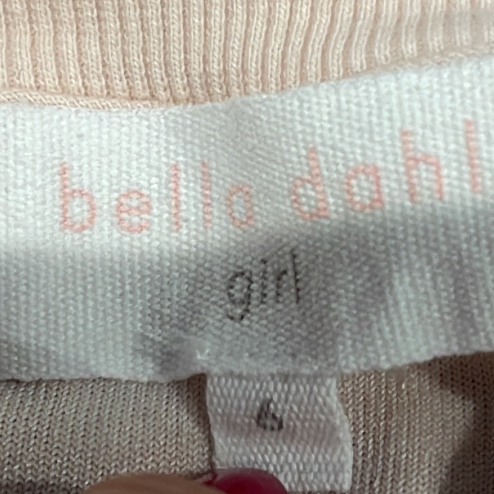 Bella Dahl Baby Pink Girls  Velvet Sweatshirt Size 6