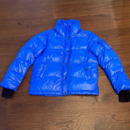 S13 Women’s Blue Straight Hooded Puffer Jacket Size XXL