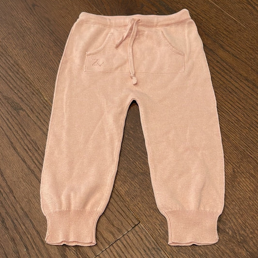 Zadig & Voltaire Little Girls Pink Cotton Pants Size 18 months