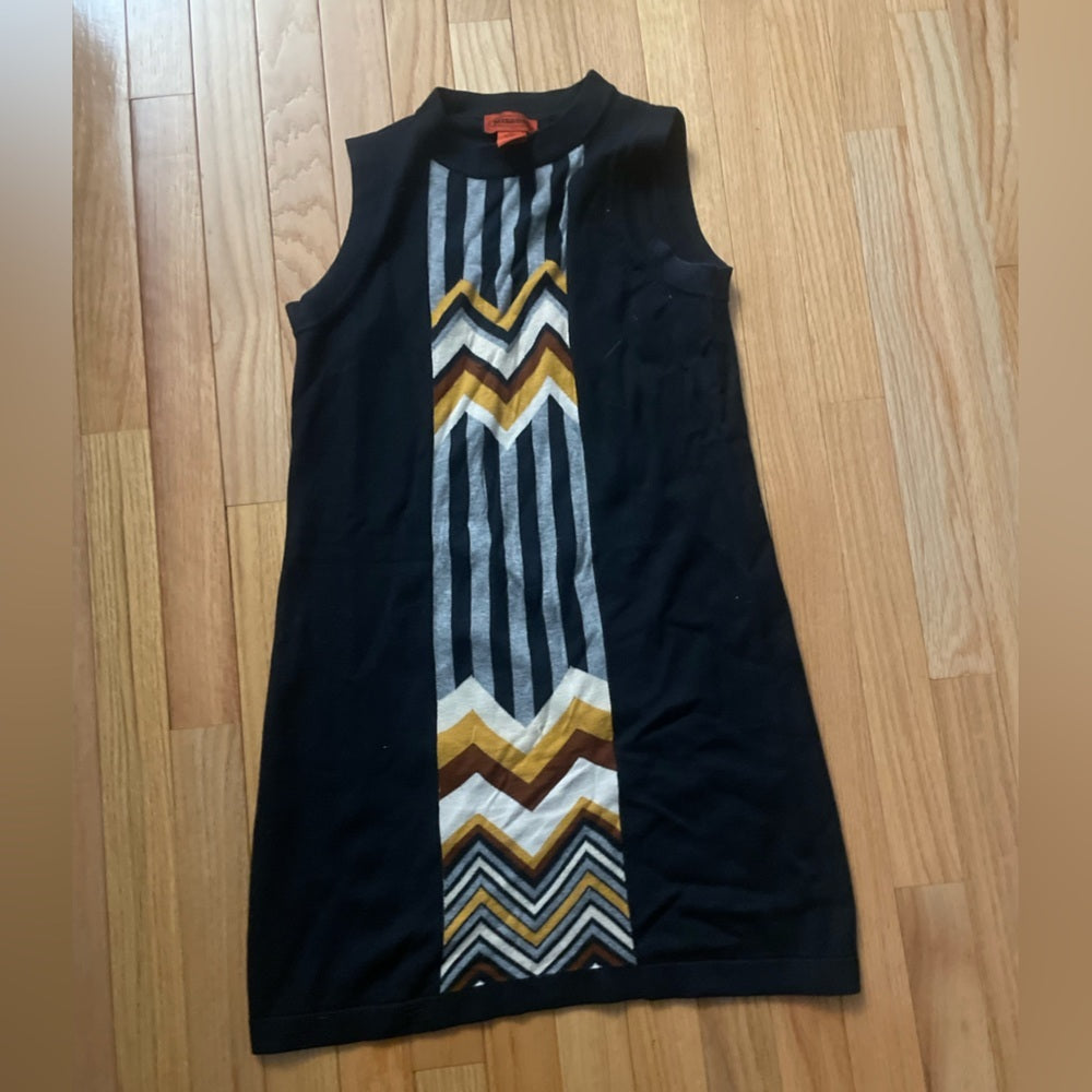 Missoni Black Tank Top With Printed Design Size XS