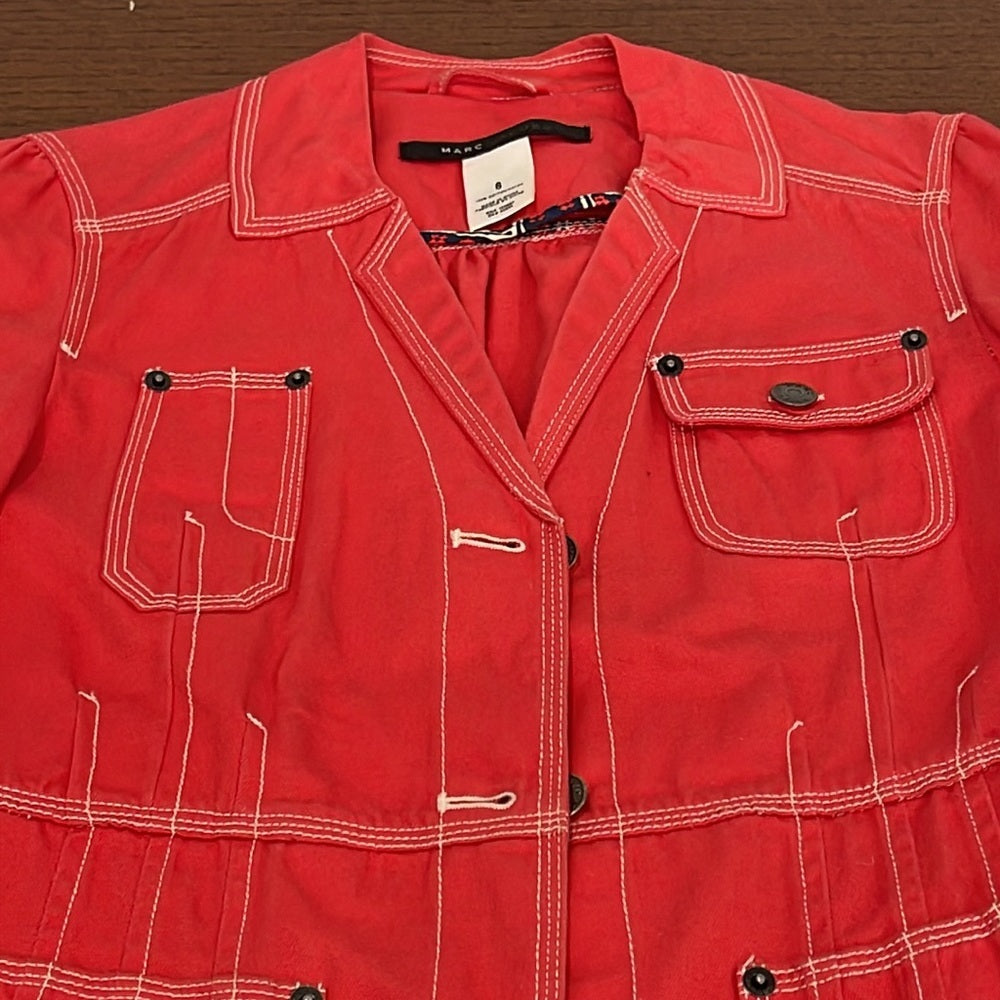 Marc Jacob’s Red Lightweight Blazer/Jacket Size 6