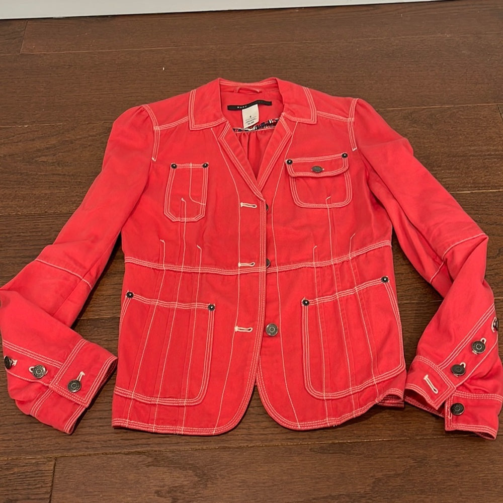 Marc Jacob’s Red Lightweight Blazer/Jacket Size 6