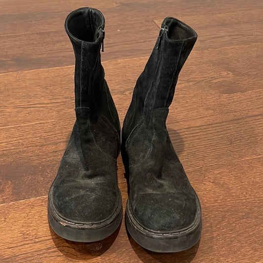 Barney’s New York Black Suede Booties Size 8.5