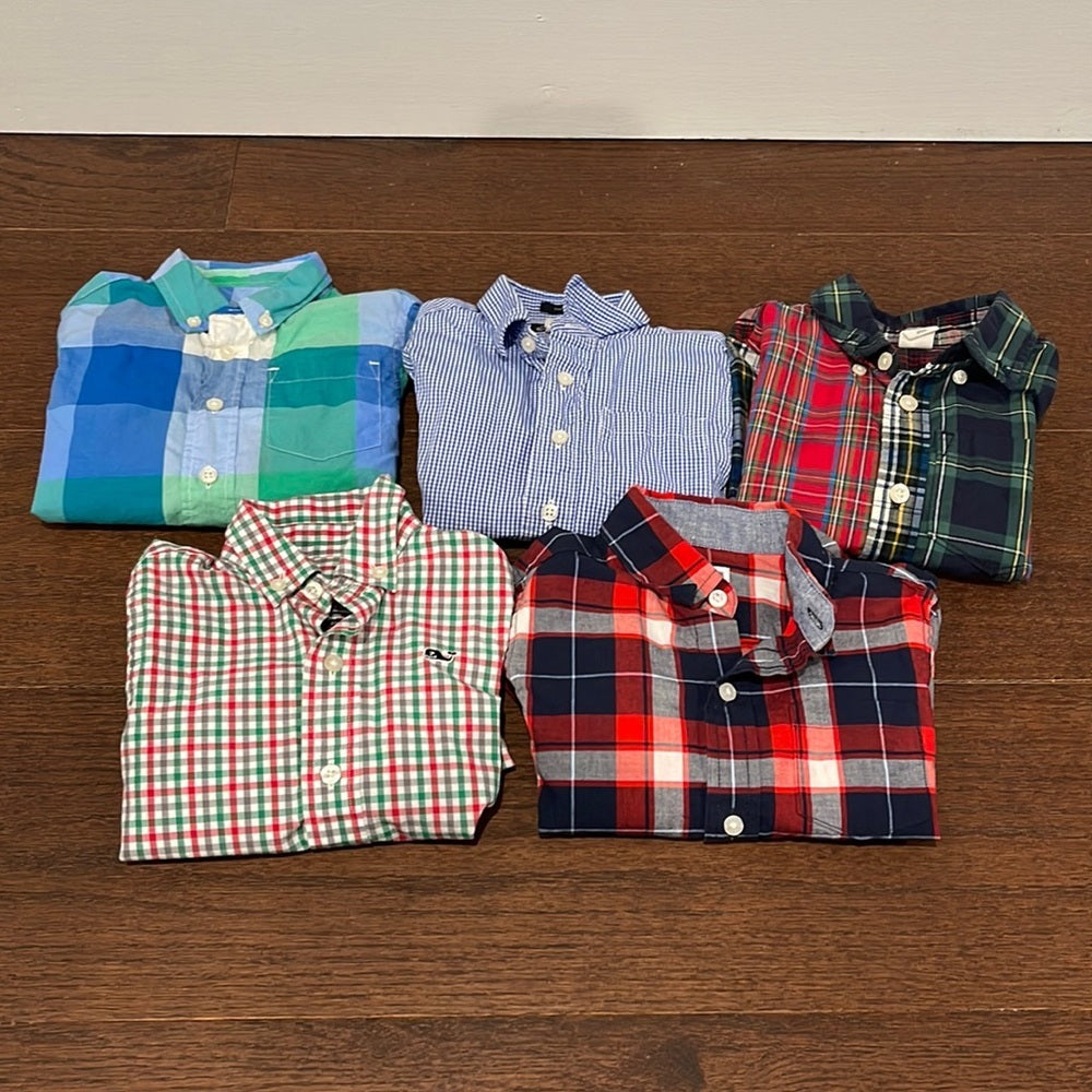 Boys Bundle of Long Sleeve Button Down Shirts Size 2