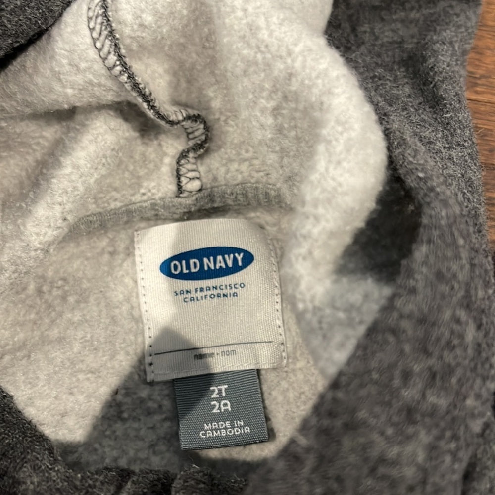 BOYS Old Navy Grey Zip Up Size 2T