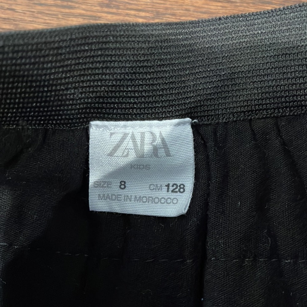 Zara Girls Black Tool Skirt Size 8