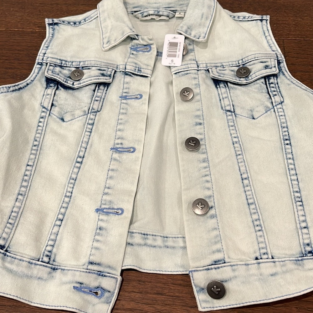 NWT Kidpik Jean Vest Size Small 7/8