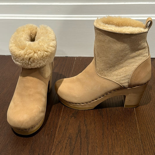 No.6 Pull On Shearling High Heel Boots Size 39/9