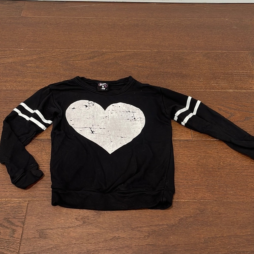 Flowers By Zoe Girls Black Sweatshirt Size Small