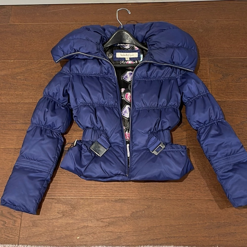 LAUNDRY by Design Navy Puffer Women’s Jacket Size XS