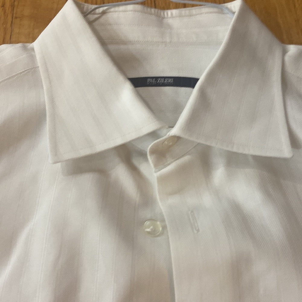 Men’s Pal Zileri button down shirt. White. Size 16 1/2 neck. 42