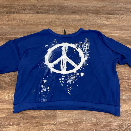 Revelation Girl’s Oversized Blue Peace Long Sleeve - S/M