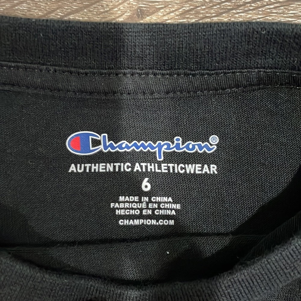 Champion Kids Athletic-wear Black Tee - 6