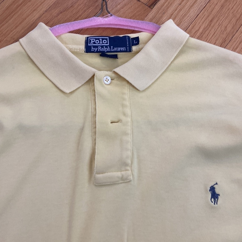 Men’s Polo by Ralph Lauren shirt. Yellow. Size L